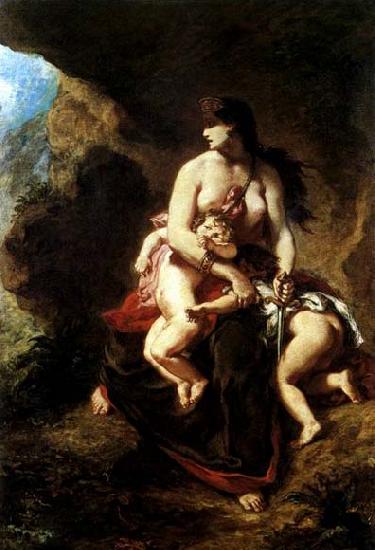 Delacroix Auguste Medea about to Kill her Children oil painting image